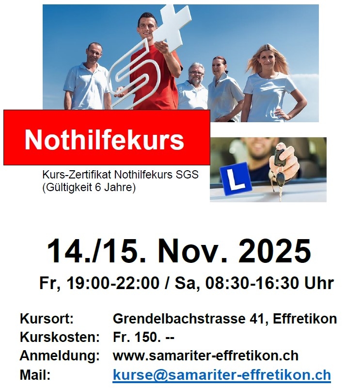 Nothilfekurs 14./15.11.2025