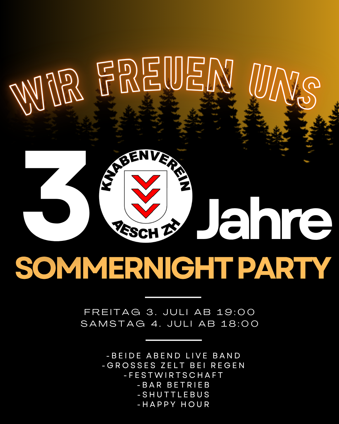 Titelbild des Events: Sommernightparty 30-Jahre Jubiläum