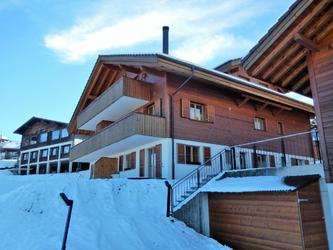 Le chalet en hiver. L'appartement en premier etage