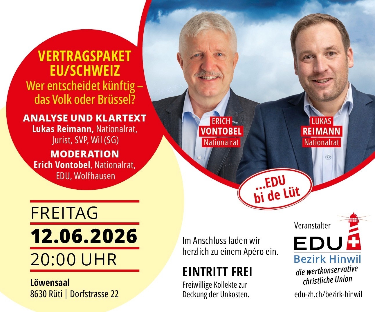 Vertragspaket EU/Schweiz - Wer entscheidet künftig - das Volk oder Brüssel?