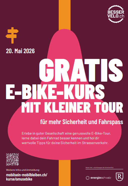 E-Bike-Kurs "amusebike" - pedalen und geniessen