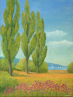 Am Greifensee, Ölfarben