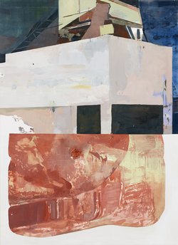 Dimitra Charamandas, Red powder, 2016, Öl auf Leinwand, 200 x 145 cm, Depositum des Kunstvereins Solothurn