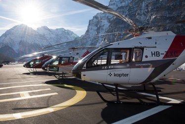 Der Flugplatz Mollis in Glarus Nord ist Standort für gebündelte Helikopterkompetenz. (Bild: Kopter Group)