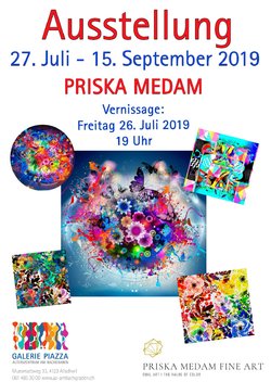 AUSSTELLUNG PRISKA MEDAM ART I GALERIE PIAZZA ALLSCHWIL - 1