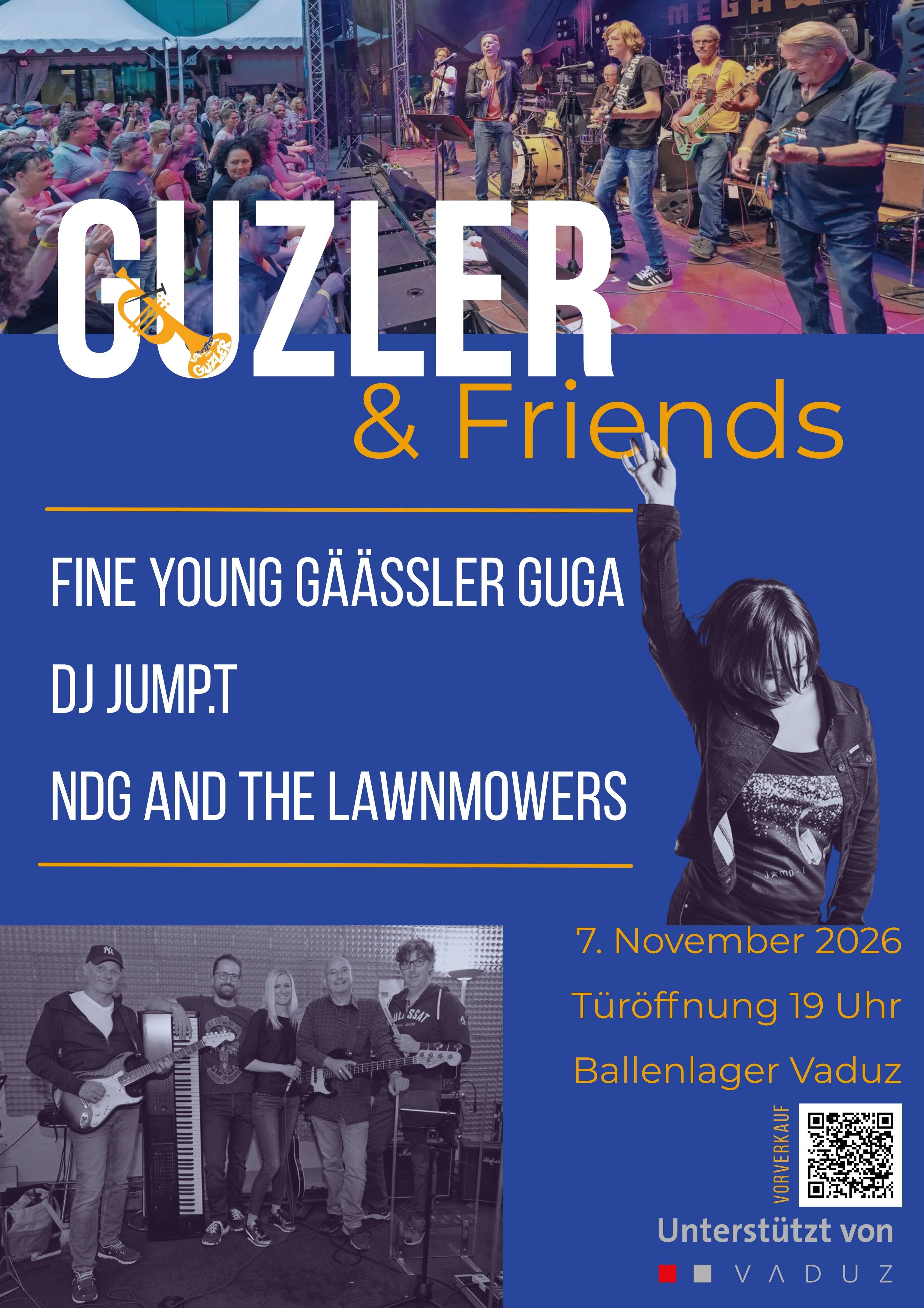Guzler and Friends: Rockkonzert und Party mit liechtensteinischen Bands und DJ