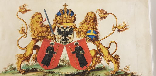 Wappenpyramide im Fahnenbuch Hans Ryff 1616