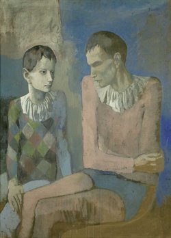 Pablo Picasso Acrobate et jeune arlequin, 1905 Gouache auf Karton, 105 x 76 cm Privatsammlung © Succession Picasso / 2018, ProLitteris, Zürich