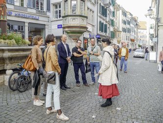 Auf dem alten Marktplatz in Solothurn