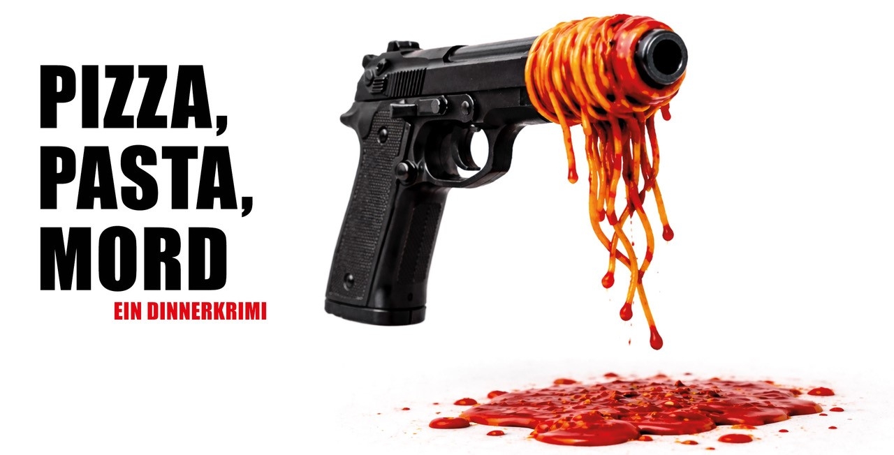 Titelbild des Events:  DinnerKrimi: Pizza, Pasta, Mord