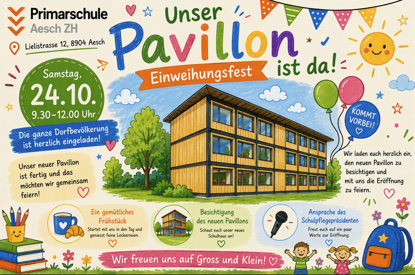 Titelbild des Events: Eröffnung unseres neuen Schulpavillons