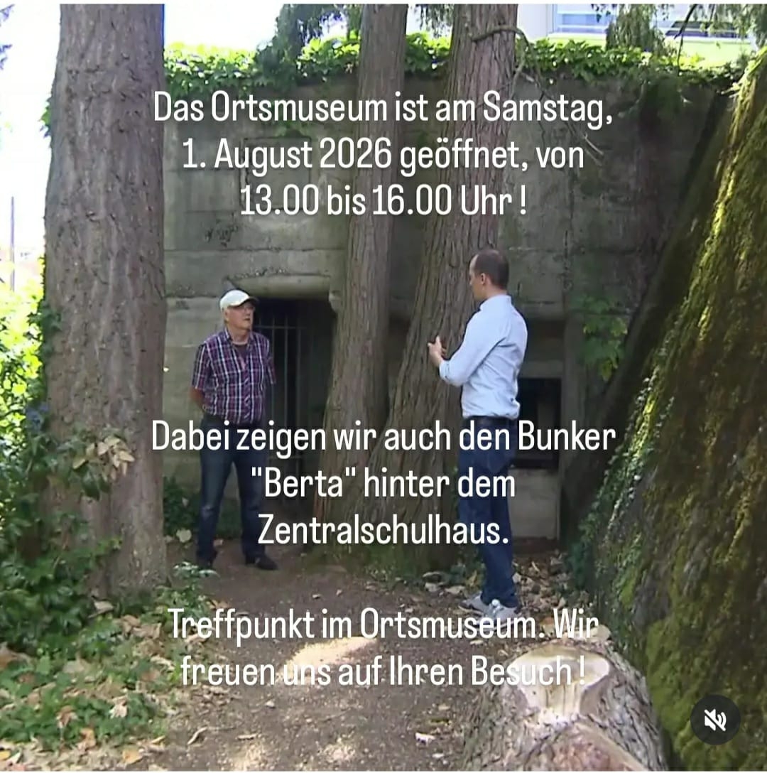 Titelbild des Events: 1. August - Sonderanlass Museum geöffnet mit Bunkerbesichtigung