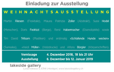 Weihnachtsausstellung Flyer
