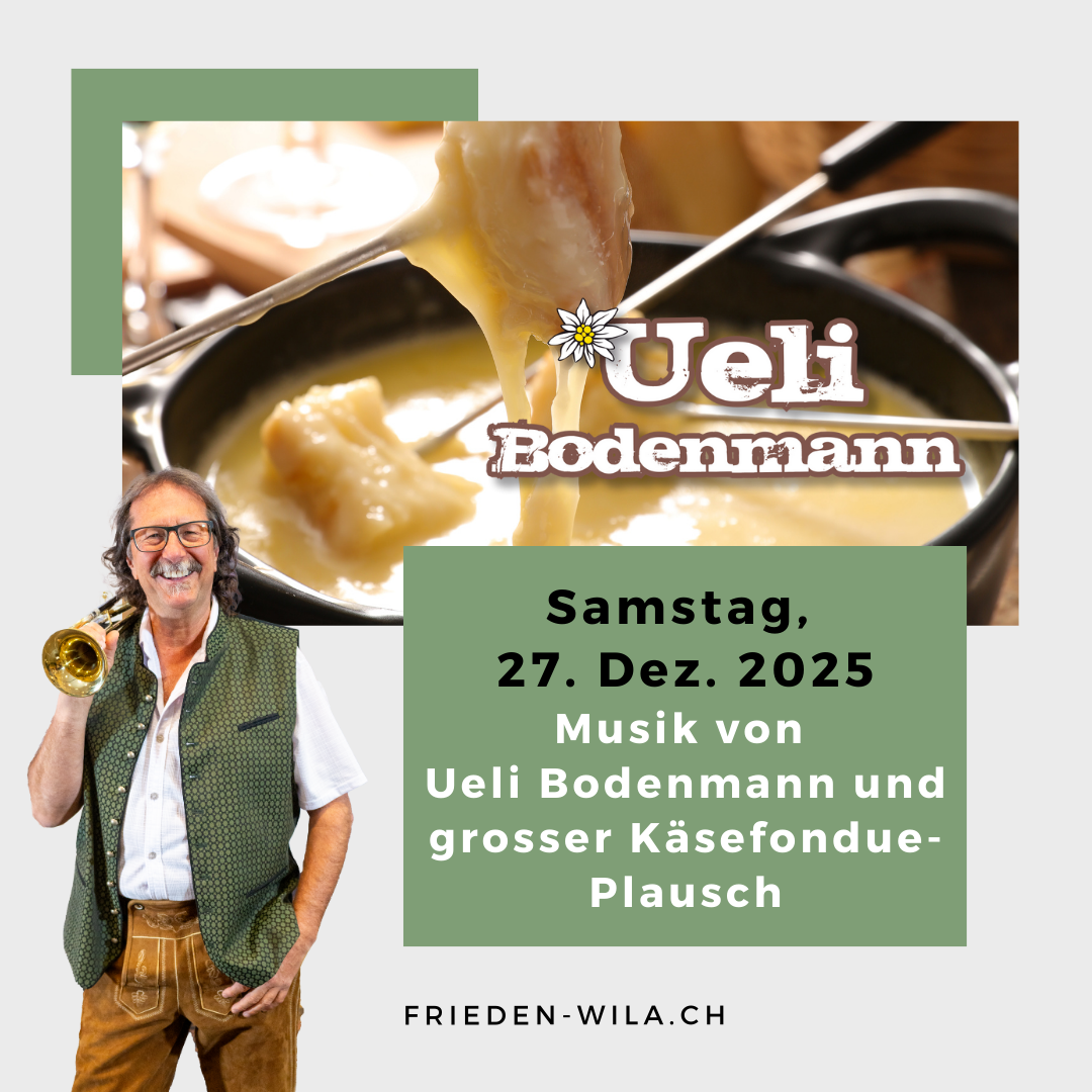 Fondue-Plausch und Musik von Ueli Bodenmann im Restaurant Frieden in Wila