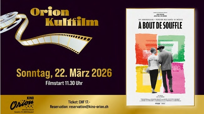 Orion Kultfilm mit Krimi/Drama "À bout de souffle"