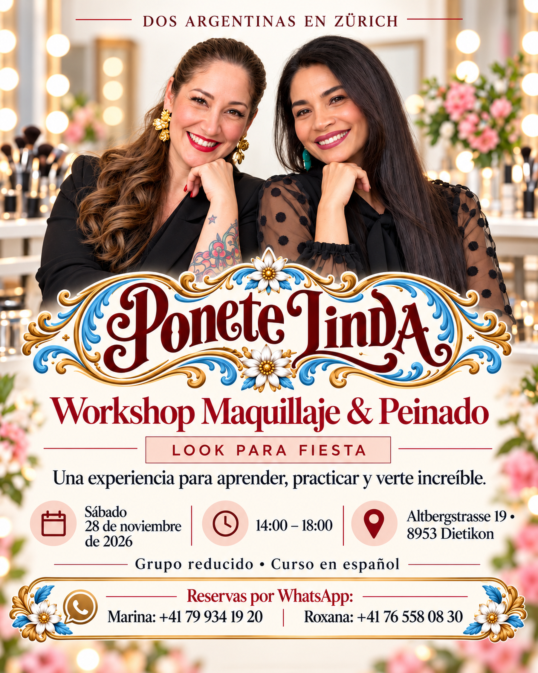 Titelbild des Events: Ponete Linda. Workshop de Maquillaje y Peinado 