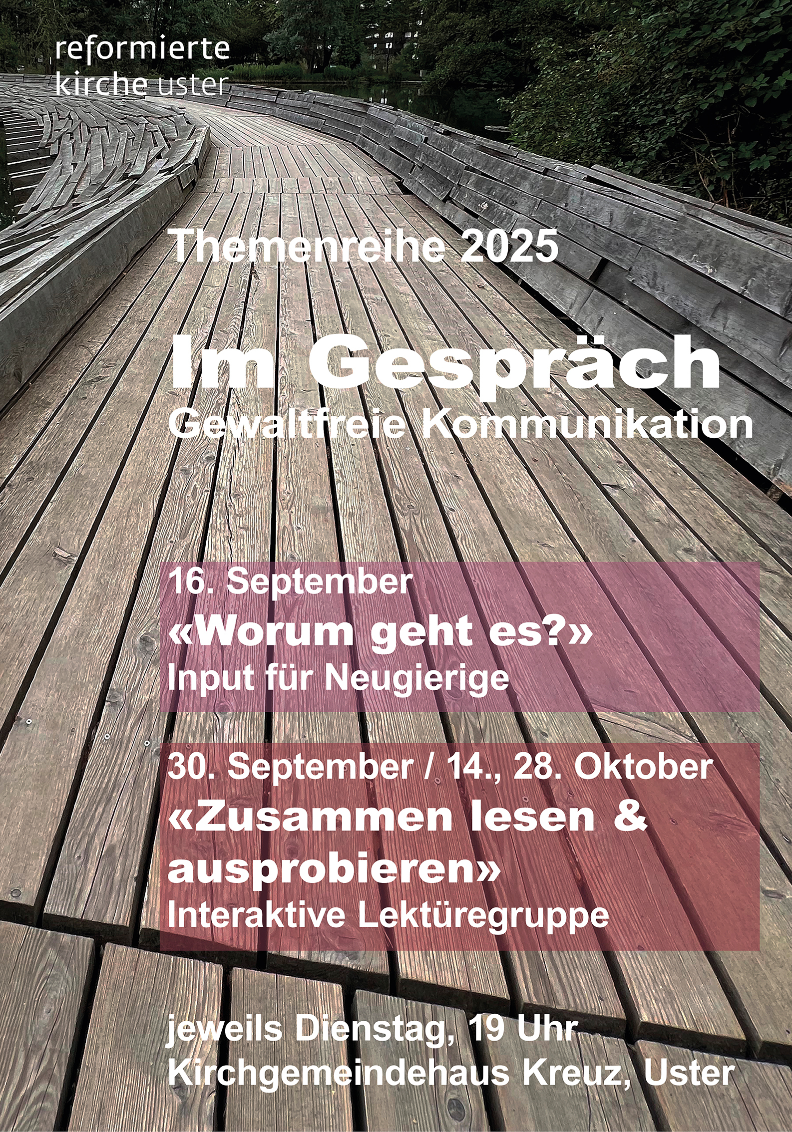 Themenreihe "Gewaltfreie Kommunikation" mit Input und interaktive Lektüregruppe