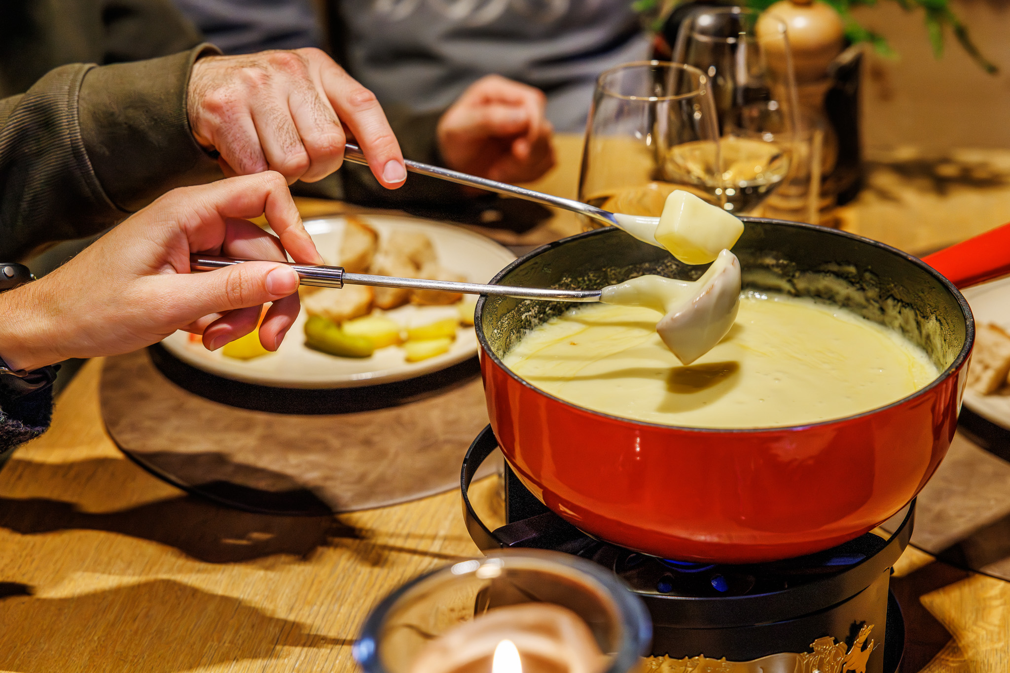 Sommerfondue im Gasthaus Passhöhe