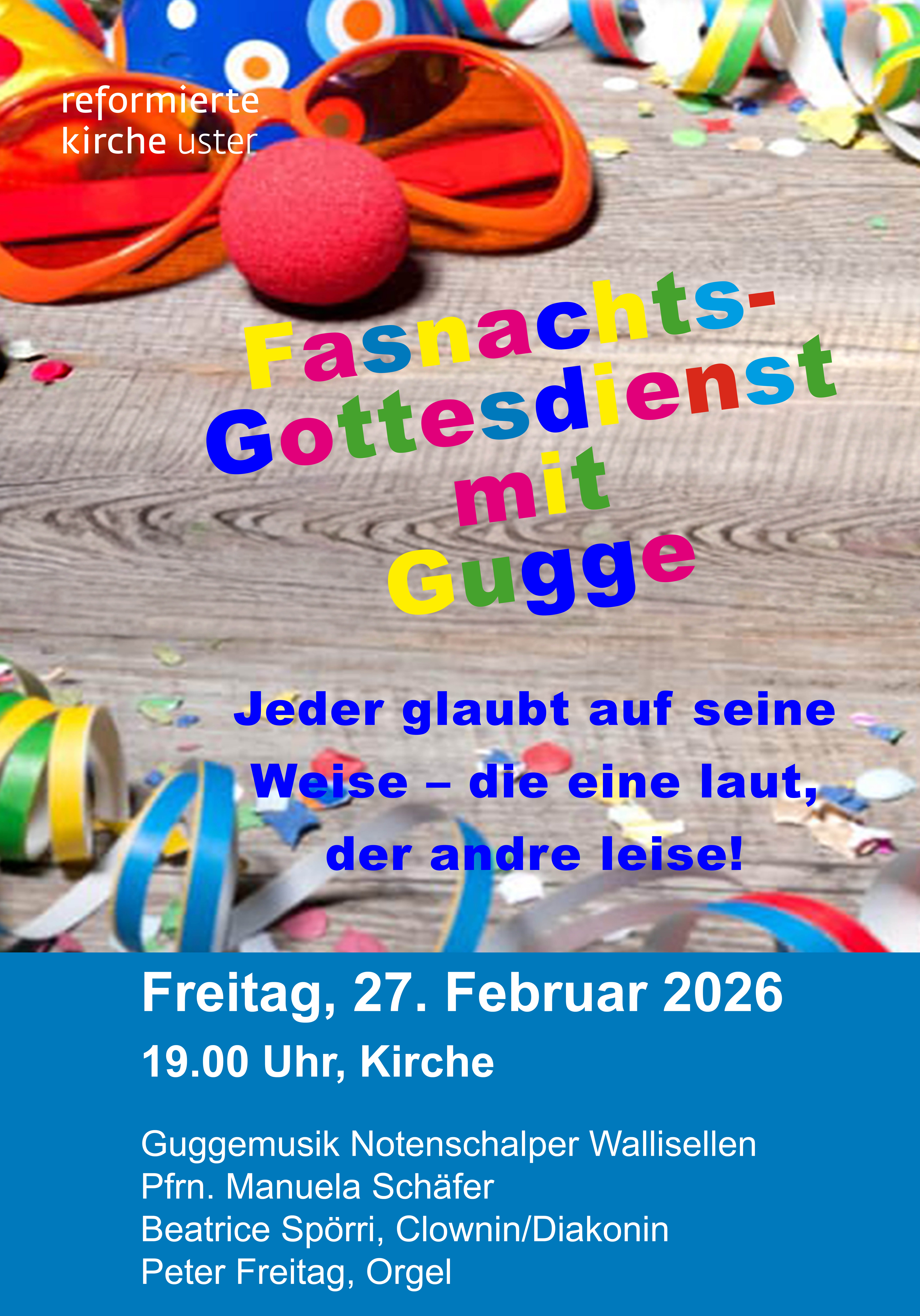 Fasnachtsgottesdienst mit Guggen