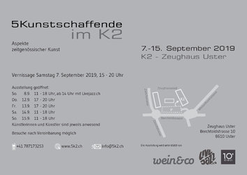 5 Kunstschaffende im K2 - Aspekte zeitgenössischer Kunst - 1