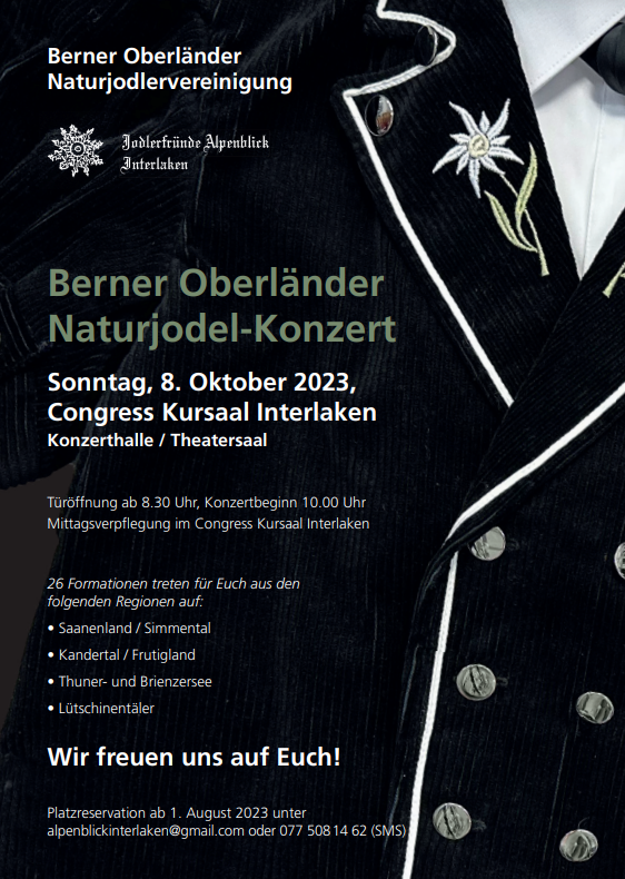 Flyer Naturjodel-Konzert