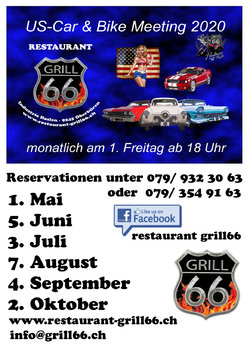 US CAR MEETING 2020 Restaurant Grill 66 Oberbüren - 1