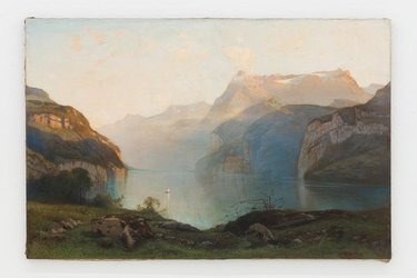 Der erste Ankauf der Sammlung des Glarner Kunstvereins (1871): Louis Auguste Veillon, Abend bei Brunnen, 1870. Foto: Gunnar Meier