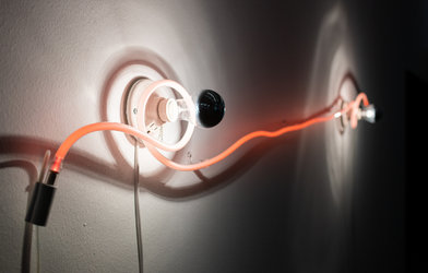 NeonWrappingLightbulbs / 1967 / Installationsansicht / Kunstmuseum St.Gallen / Foto: Sebastian Stadler