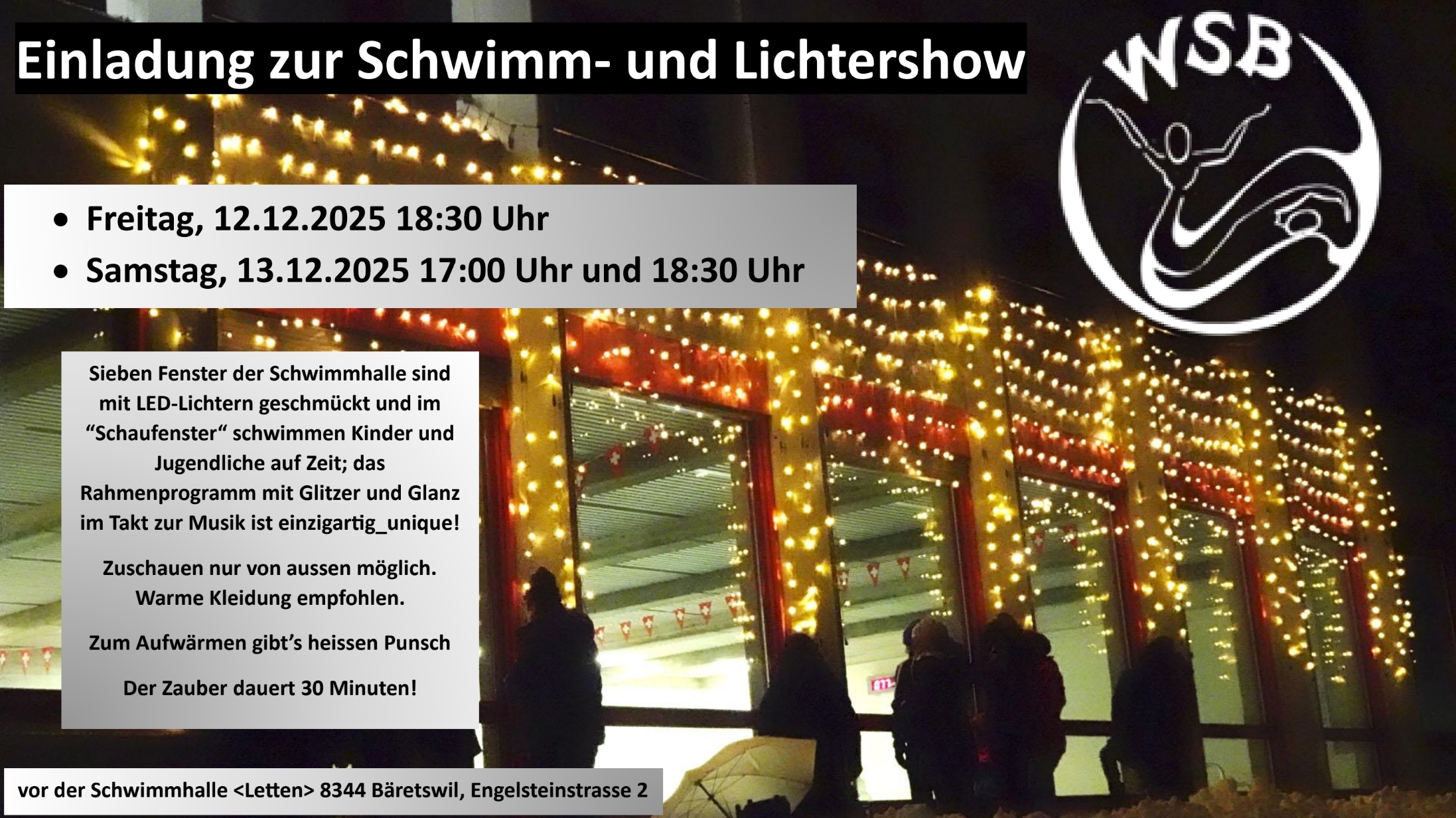 Schwimm- und Lichtershow vom WSB