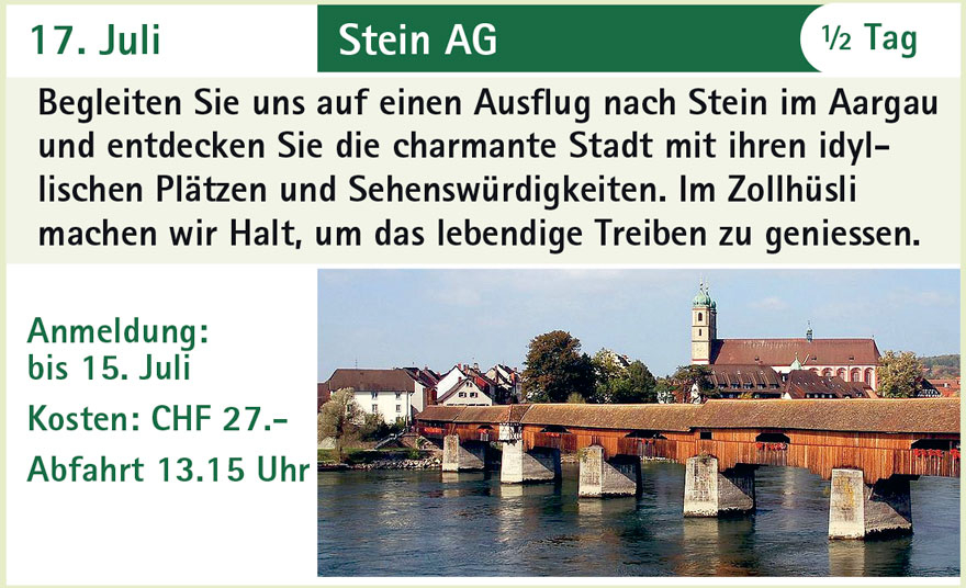 Baselland Tourismus | Ausflug nach Stein AG