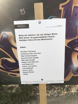 2019 meets 1919 - der mobile, temporäre Lyrik-Weg - 1