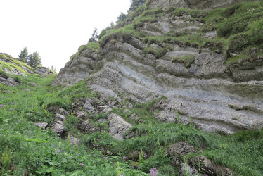 Deckengebirge mit Falten