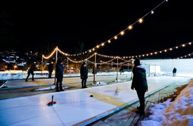 Eisstockschiessen mitten in St.Gallen - 1