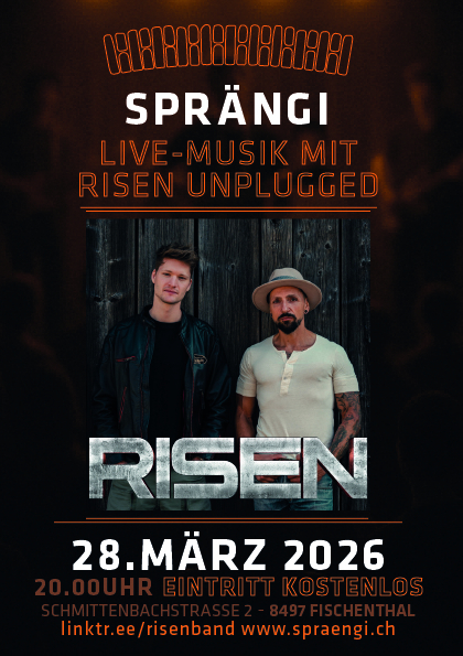 RISEN MUSIC: Rock-DUO in der SPRÄNGI: 28.03.2026, Eintritt frei