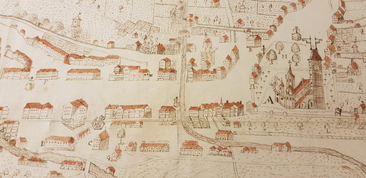 Zeichnung Flecken Glarus 1745