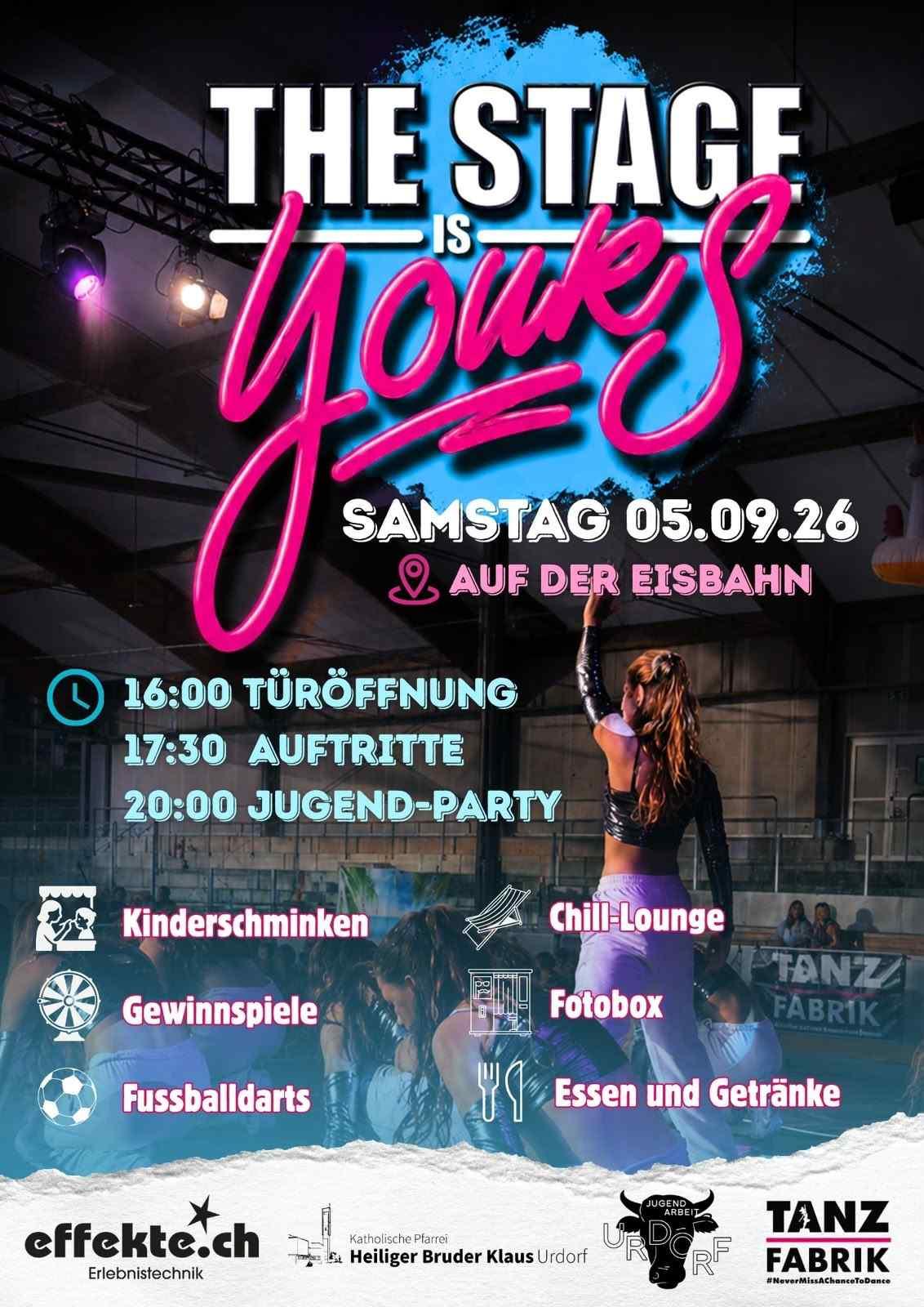 Titelbild des Events: The stage is yours, von Jungen für alle!