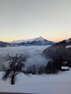 Sea of fog in the morning