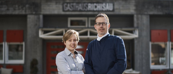 Anne Hurmerinta und Jacob van Seijen, die Gastgeber im Richisau