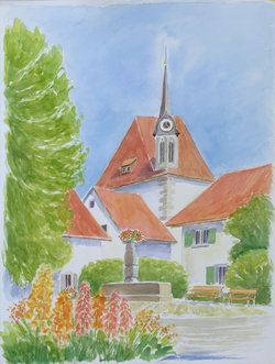 In Greifensee, Aquarell