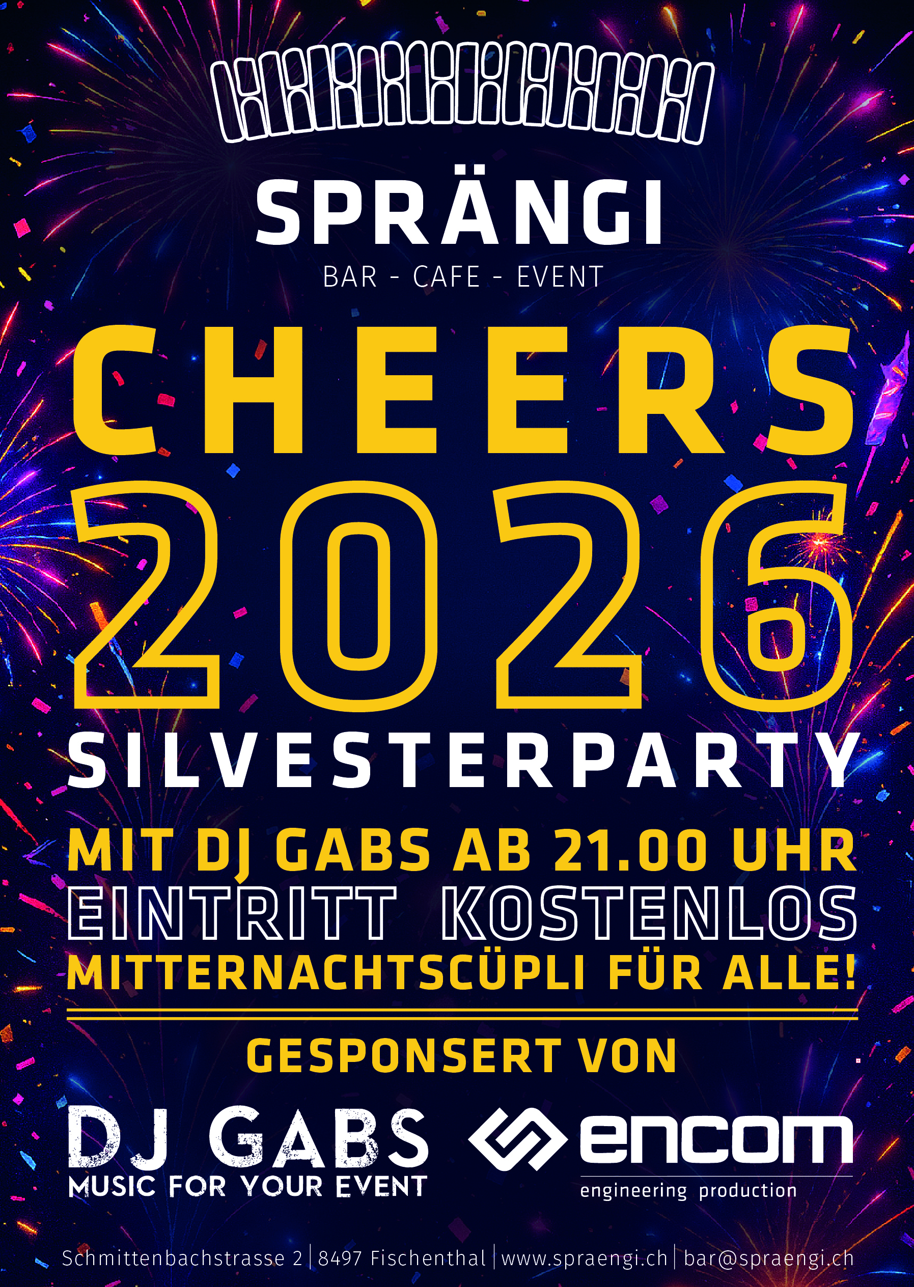 Silvesterparty in der SPRÄNGI mit DJ GABS