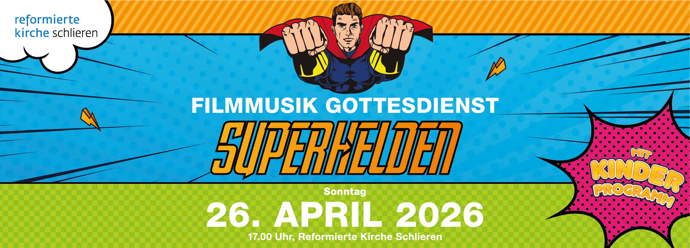 Titelbild des Events: Filmmusik Gottesdienst "Superhelden"