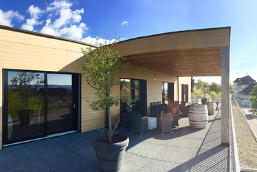 Terrasse, teilweise gedeckt