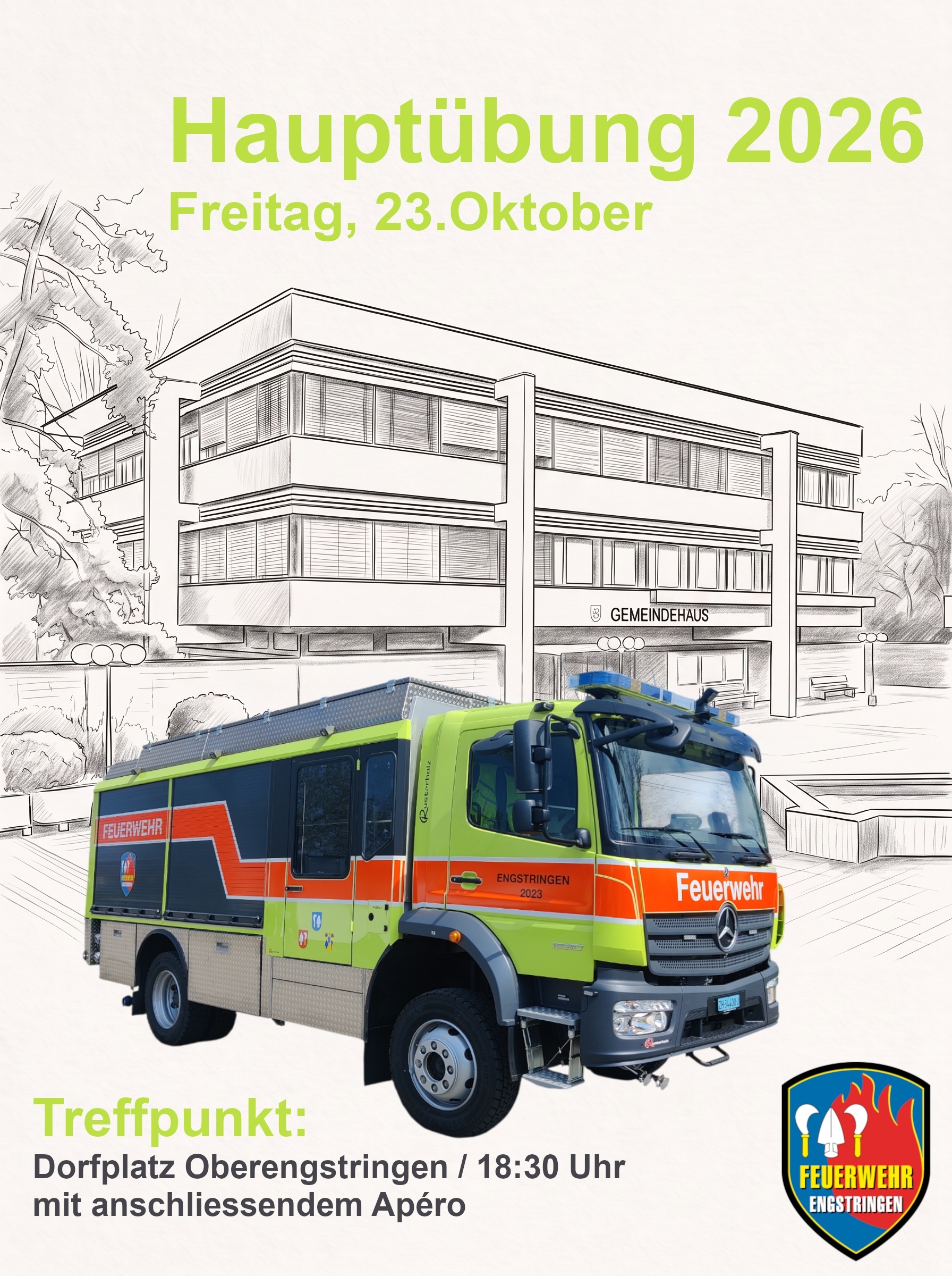 Titelbild des Events: Hauptübung 2026 der Feuerwehr Engstringen