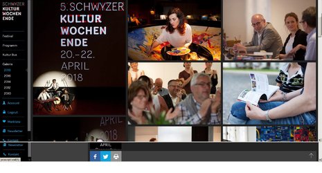 Neben dem neuen Programm können auch die Bilder der bisherigen Kulturwochenenden in den Galerien betrachtet werden.