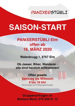 Flyer_Panixerstübli Saison-Start