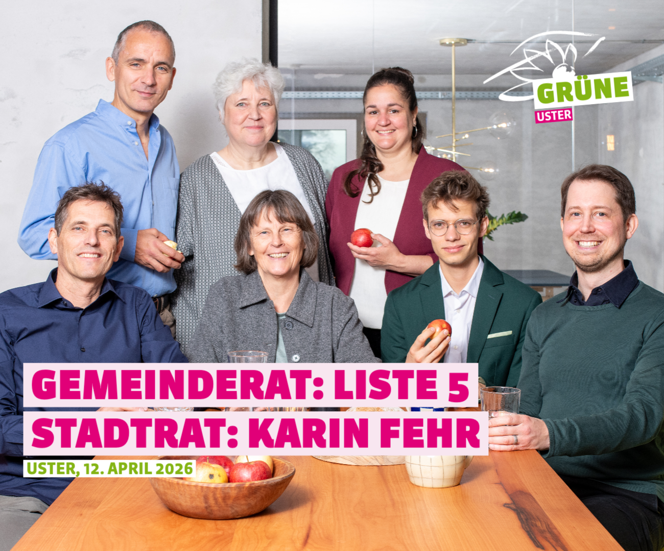 Grüne Partei Uster: Stamm zu den Gemeindewahlen