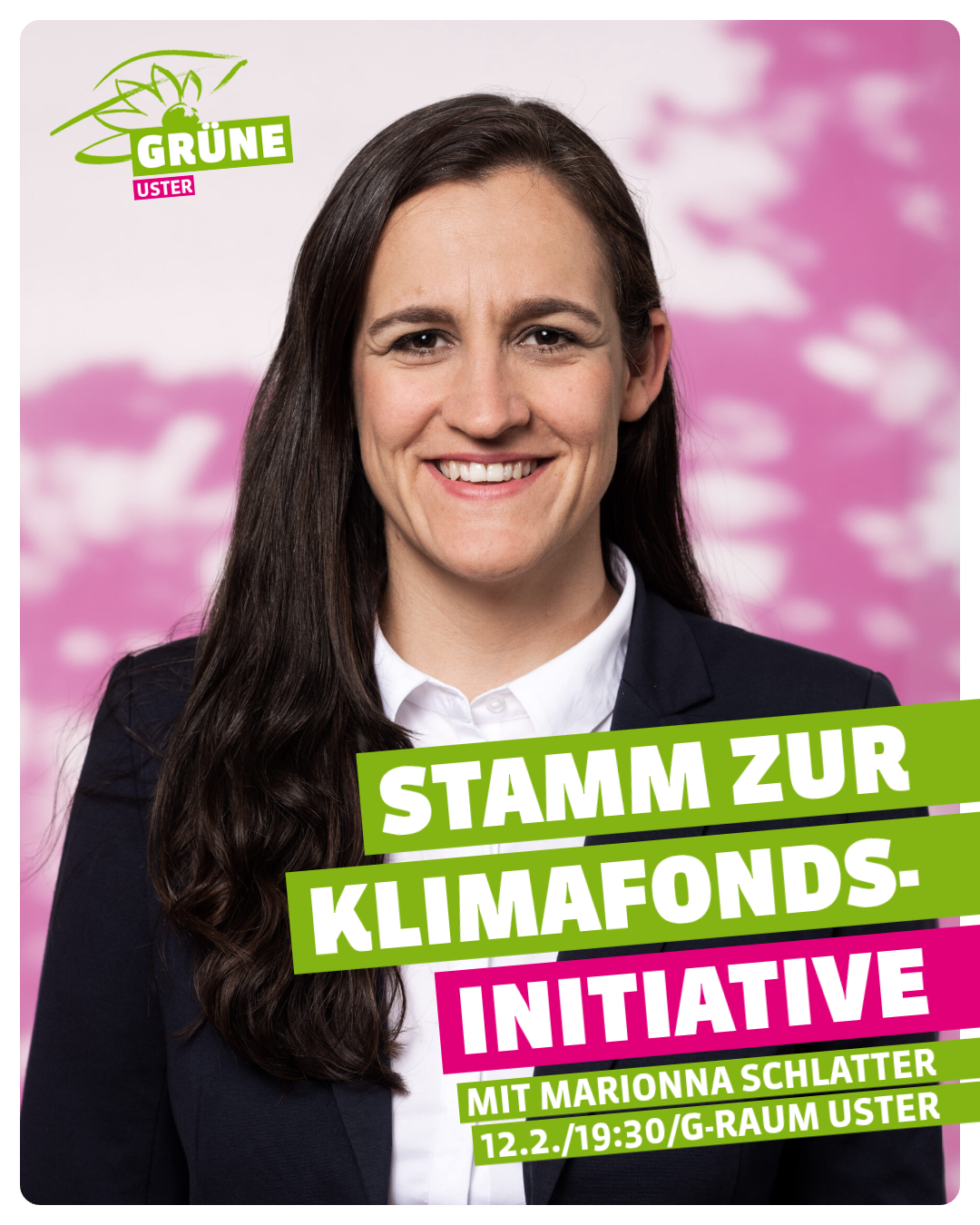 Grüne Partei Uster: Stamm zur Klimafondsinitiative mit NR Marionna Schlatter