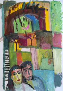 Gouachefarben, 70 x 100 cm