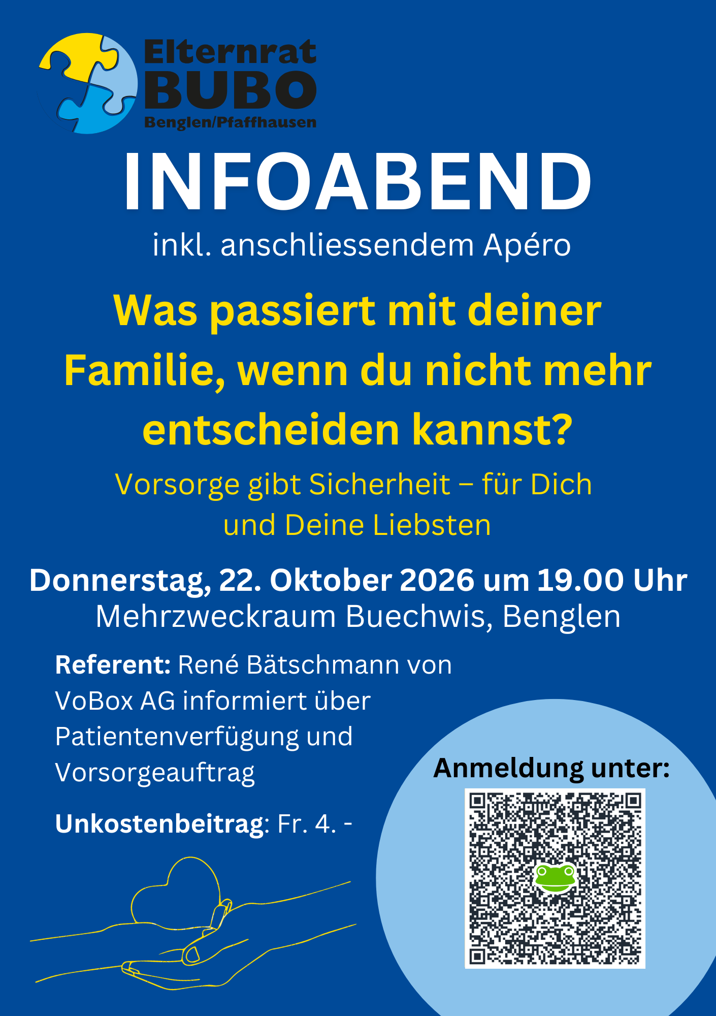 Infoabend zu Patientenverfügung und Vorsorgeauftrag