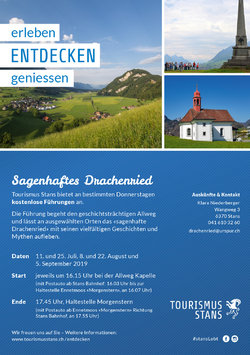 Flyer kostenlose Führungen Drachenried